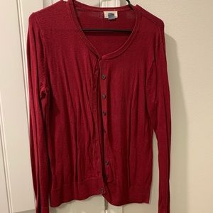 Maroon cardigan (L) from Old Navy